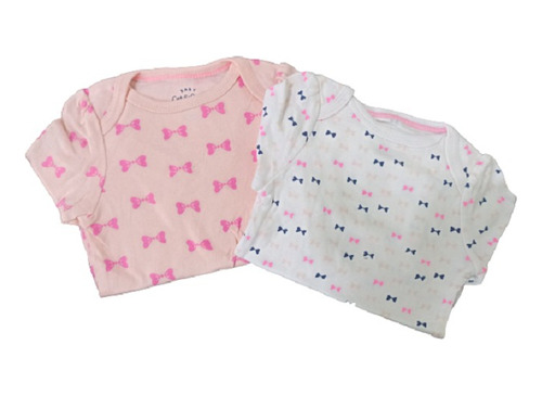 Pack 2 Bodys Manga Larga Estampados Algodón Bebés 6-9 Meses