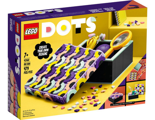 Lego Dots 41960 Caixa Grande Porta Itens 479 Peças 12x