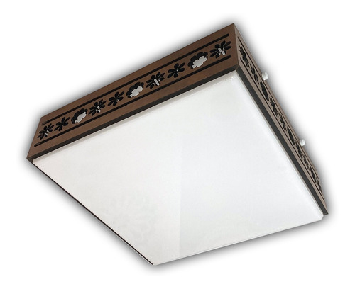 Imagem 5 de 9 de Luminária Plafon Madeira Porto Belo Ddek Bmsd 50 Cm