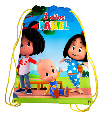 Recuerdo Morralito Cleo Y Ququin Personalizado 20 Pzs