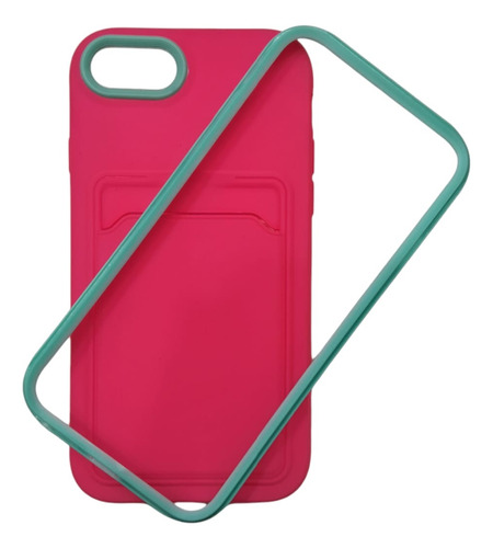 Case Dos En Uno Tarjetero Para iPhone 7/8/se 2020/se3era Gen