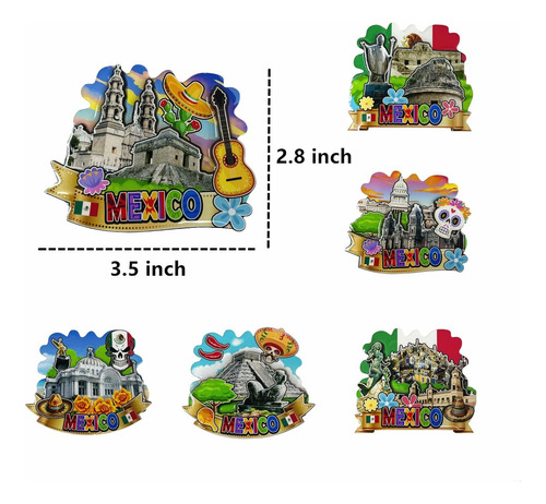 Imán De Nevera 3d Con Diseño Mexicano Tulum