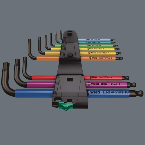 Wera 4013288165688 Allen 950 Spkl/9 Sm N Metrica L 9 Piezas