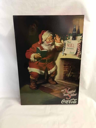 Afiche En Retablo De Coca-cola Navideño Papa Noel