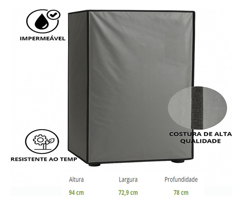 Capa P/ Freezer 220l Consul Com Capa Corino Impermeável