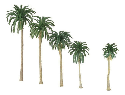 . 5x20 Peças Modelo Verde Coqueiros Escala 1/120 8cm