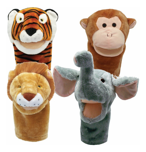 Get Ready Kids Bigmouth Zoo - Juego De Marionetas (6 Pulgad.