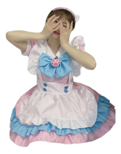 Lolita Lindo Disfraz De Sirvienta Cosplayjk Vestido