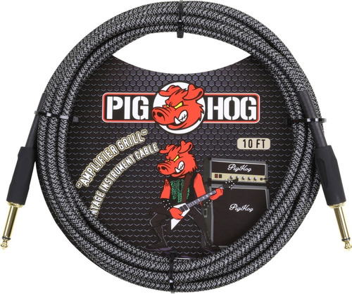 Pig Hog Pch10agr Cable Plug De Tela De 3 Metros