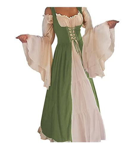 Disfraz Vestido Tipo Medieval Renacentista Cosplay S-m