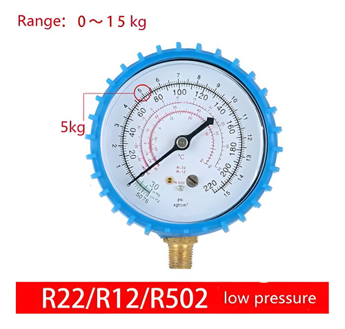 Reloj Manómetrobaja Presión 220 Psi R22, R12, R502.