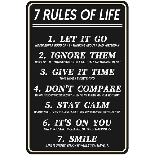Póster Motivacional  7 Reglas De Vida , Señales De La...