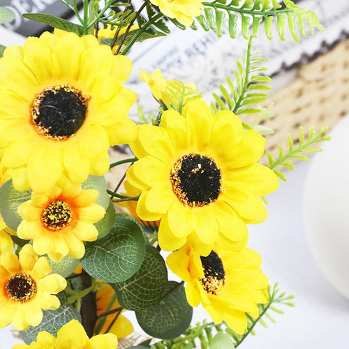 Mini Arreglo Floral De Mesa De Girasoles Artificiales Es