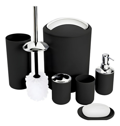 ** Juego De Baño 6 Piezas Accesorios Baño Elegante Con Bote