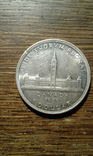 Moneda De Canada 1 Dólar 1939 Plata