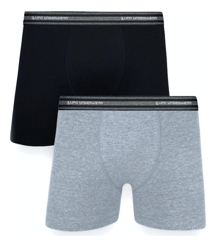Kit Cueca Boxer 100% Original Lupo Algodão E Elastano 2 Pçs