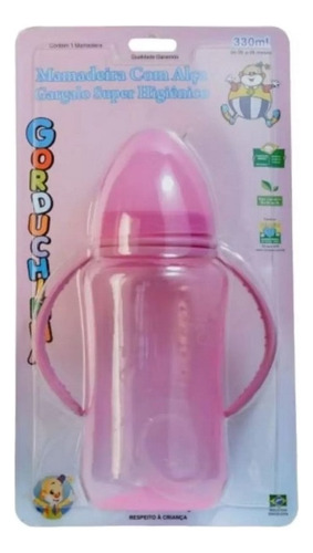 Mamadeira Gorduchinha Bico Silicone Redondo 4595 - Pepeta Cor Rosa Liso