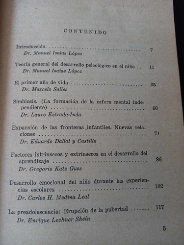 Psiquiatría Infantil Desarrollo Infantil Normal (Usado)
