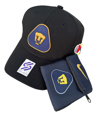 Gorra Curva Y Cartera Club Unam- Paquete Envios Gratis