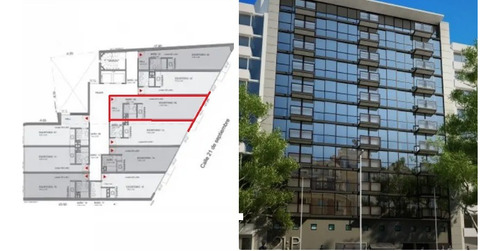 Edificio 21 Park - 21 Y Br. España, Monoambiente Al Frente. Piso 7 - 32 M2 - Renta Asegurada. Precio U$s 100.000