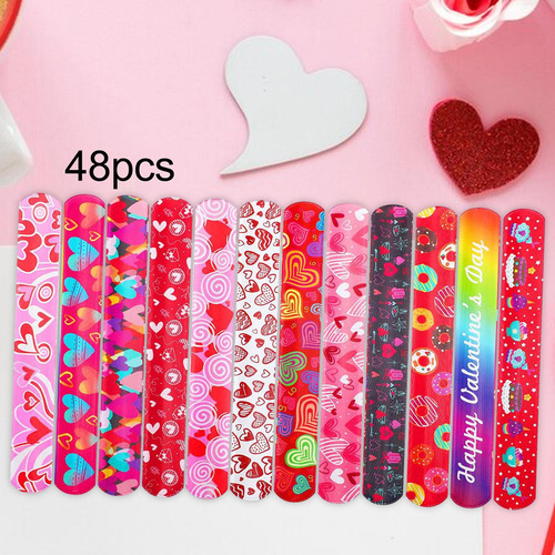 48x Pulseras Slap Para El Día De San Valentín Pulsera Slap