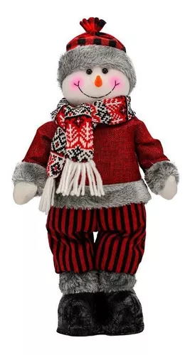 Jogo Papai Noel E Boneco De Neve Pelúcia Xadrez 36cm - WebContinental