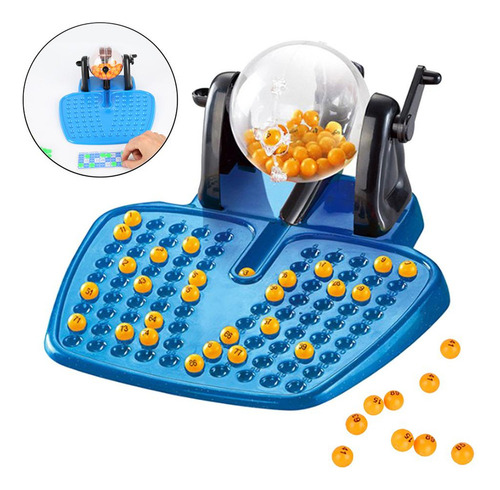 Lotto Game Set Rotary Cage Family Party 48 Cartas Toy Age 3+
