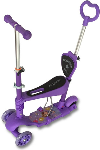 Patineta Scooter Para Niños 5 En 1 Personajes