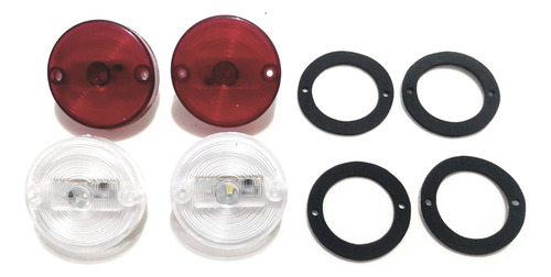Kit Lanterna Vigia Onibus 70mm Led Bivolt 4 Pçs