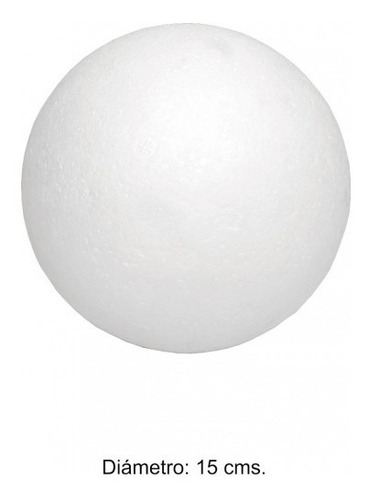 Esfera De Plumavit Alta Densidad 15 Cm. X 10 Un.