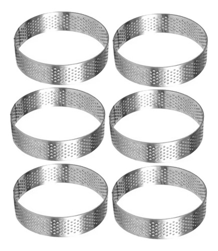 Juego De 6 Anillos De Tarta Circulares De 18 Cm Con Agujeros