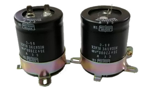 10 Capacitores Nippon Chemicon 22000uf X 35v Com Suporte