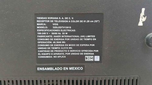 Televisión Vios 32dledtv1301s Normal Con Control Y Antena (Usado)
