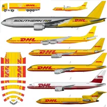 Comprar Avion Dc-8  Dhl 1:100 (+8 Aviones)  Papercraft Envio X Mail