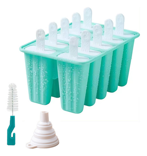 10 Moldes Reutilizables De Silicona Para Paletas De Helado P