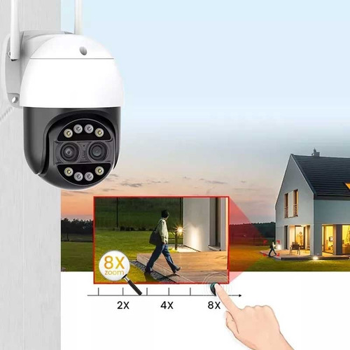 Imagen 2 de 9 de Cámara Ip Wifi Dual 8mp Zoom Hibrido X8 App Icsee