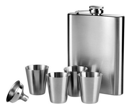 Kit Cantil E Copos Inox - 230ml - Funil Incluso