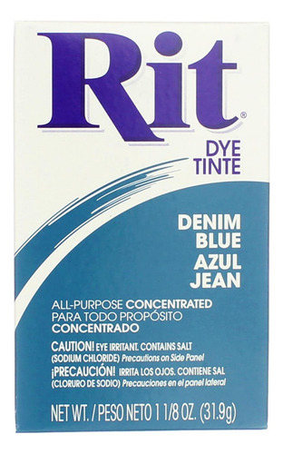 Dye Rit Powder Denim Blue 3-36 (pacote Com 6) Para Tecido De