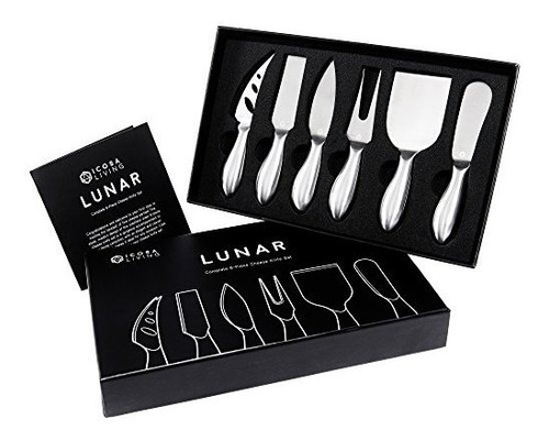 Lunar Premium 6piece Cheese Knife Set Coleccion Completa De 