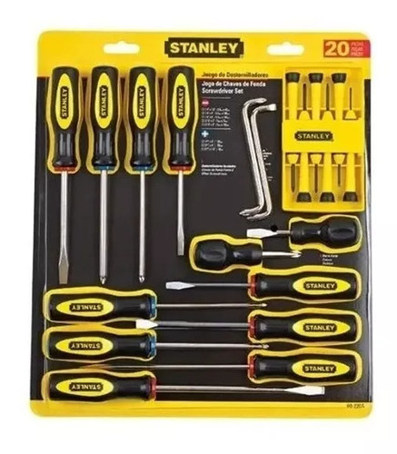  Set De Juego Destornilladores 20 Pz Stanley Stmt60220