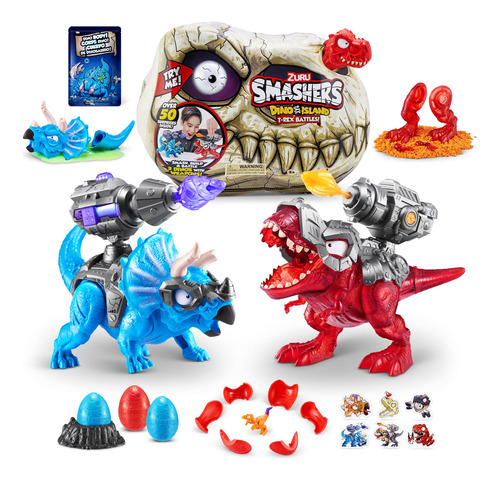 Smashers Dino Island T-rex Battles (versión Roja) De Zuru
