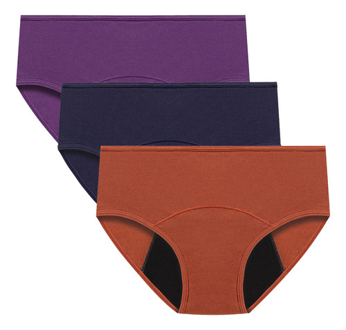 Bragas A Prueba De Fugas Para Mujer, 3 Piezas, Calzoncillos