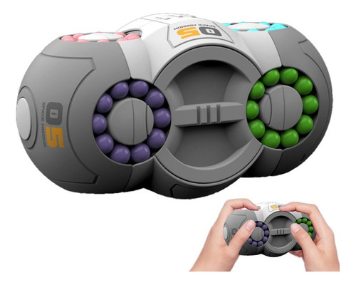 Cubo De Frijol Mágico Giratorio Juego De Rompecabezas De Bol Gray