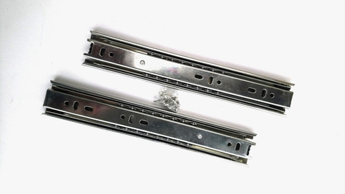 Imagen 2 de 3 de Corredera 25cm Tipo Mediana 40mm Para Cajón X Par