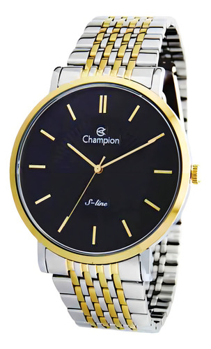 Relógio Champion S-line Feminino Analógico Bicolor Preto Cn2