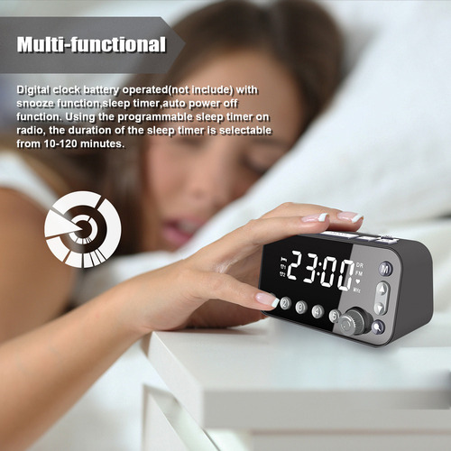 Com O Rádio-relógio Fm/dab Dual Usb Radio De Grande Volume