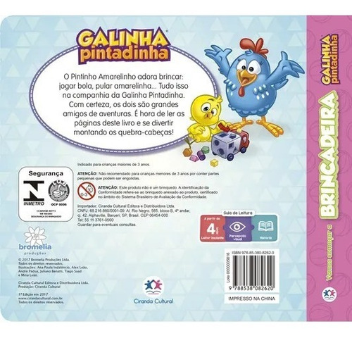 Imagem 6 de 6 de Livro Quebra Cabeça Educativo Infantil Galinha Pintadinha 2u