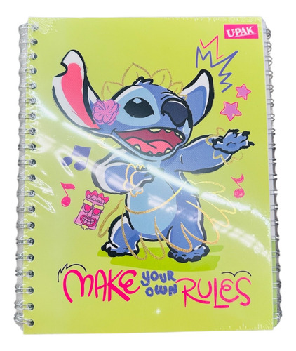 Cuaderno Profesional Stitch 2pz Cuadro Chico Upak 100 Hojas