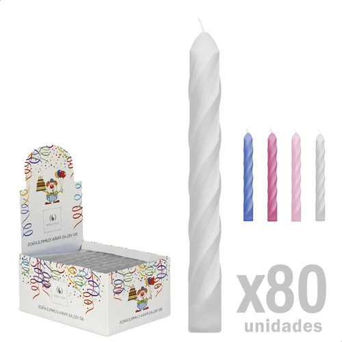 Vela De Cumpleaños Caja X80