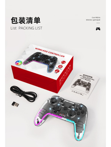 Controlador De Doble Motor Con Mango De Vibración, Pc/switch